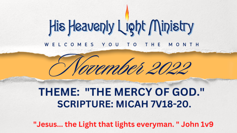 MONTHLY  NEWSLETTER November 2022 Edition With Rev Dr. C. A. ONITIRI (PART 2)